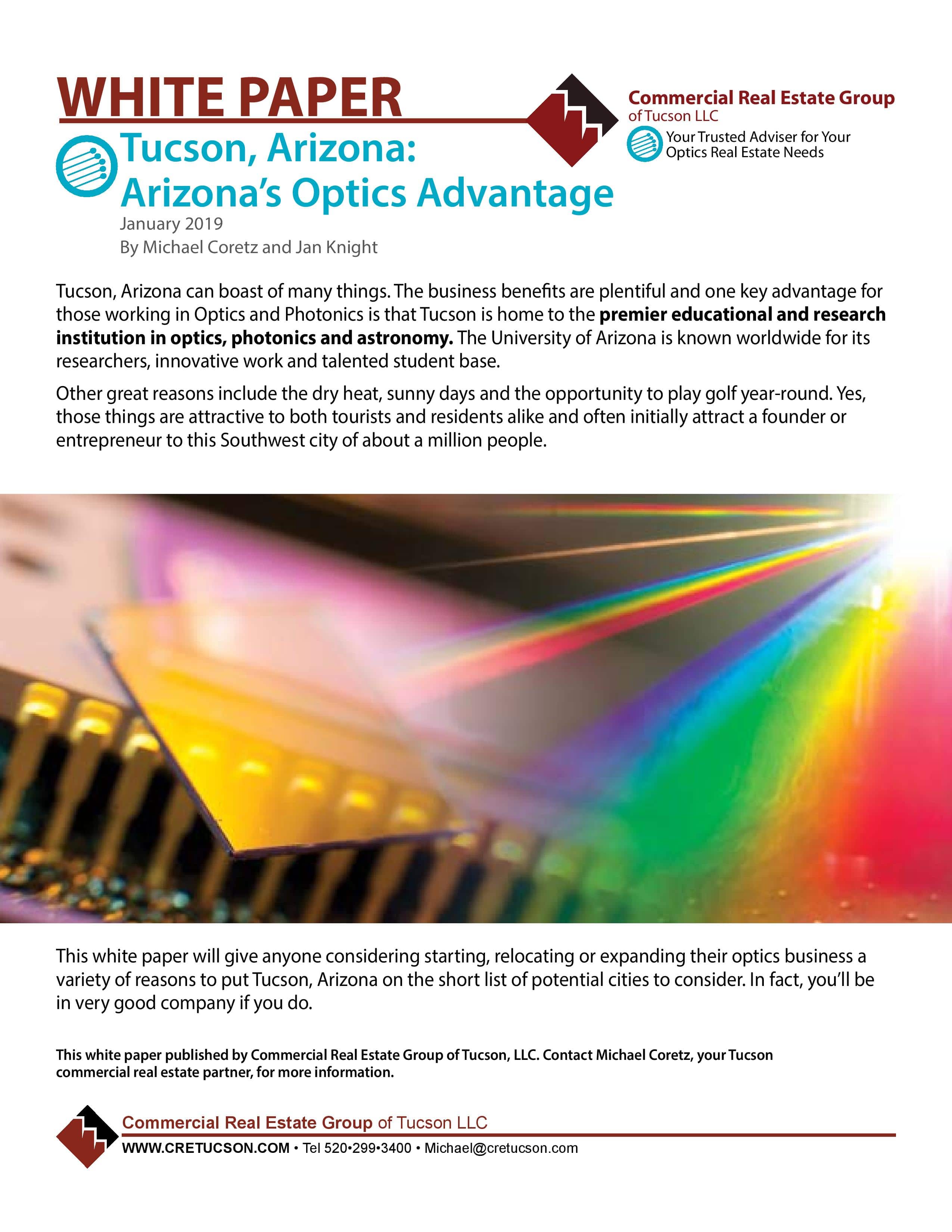 Tucson, Arizona: Arizona's Optics Advantage